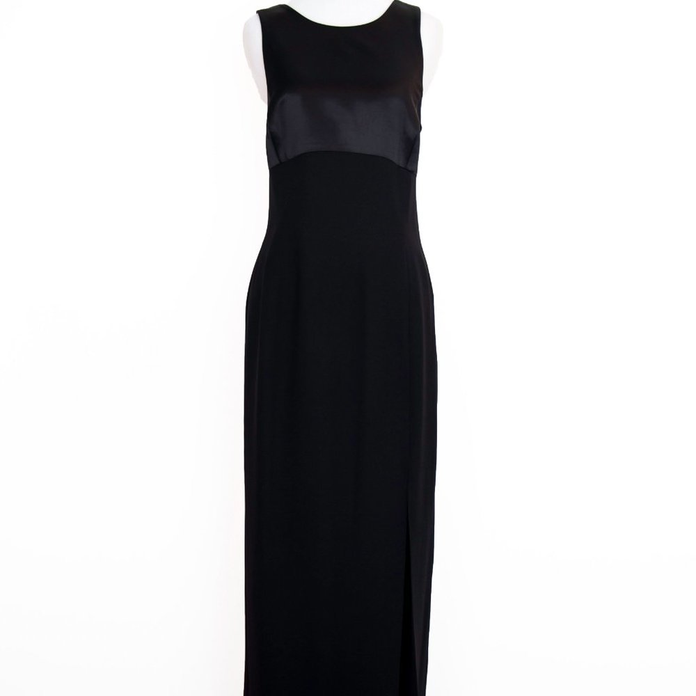 Vintage Tahari Elegant Black Dress Cocktail Sz 10 Medium